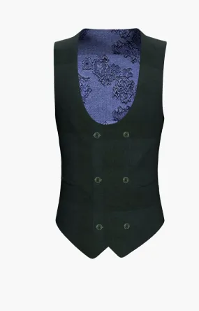 Waistcoat Forest Green Super 110'S / Style No WL2335043