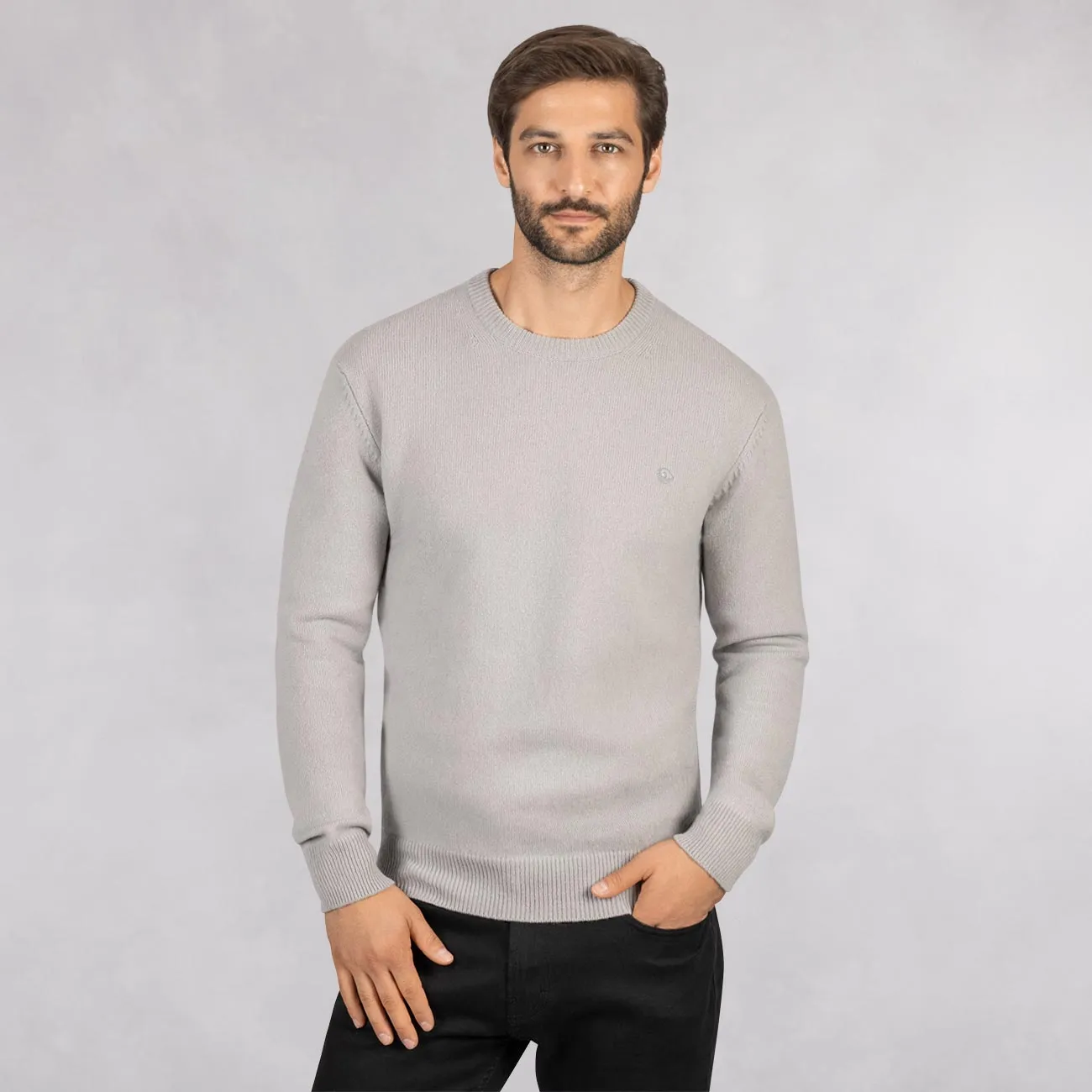 Wool Pullover Round Neck Men