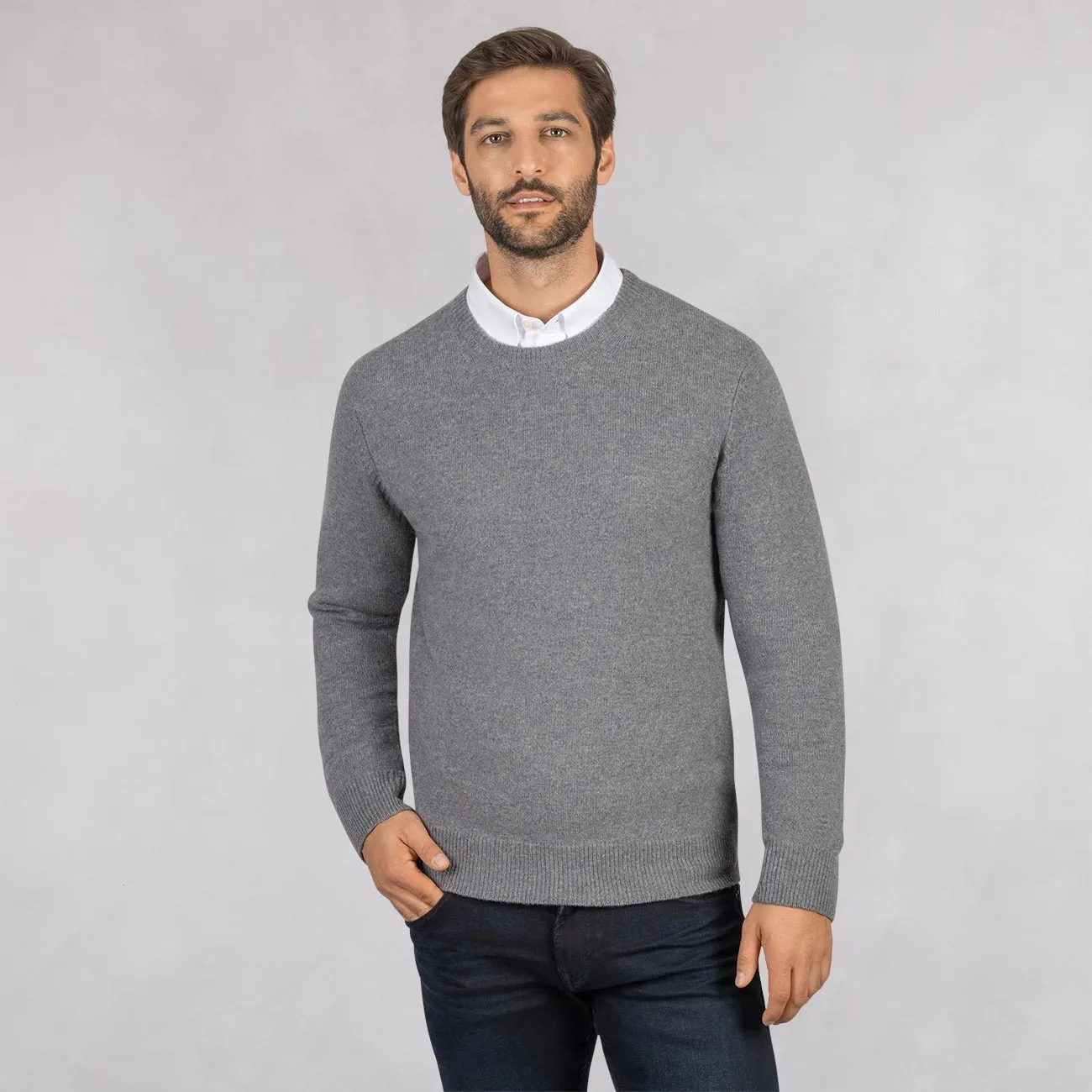 Wool Pullover Round Neck Men