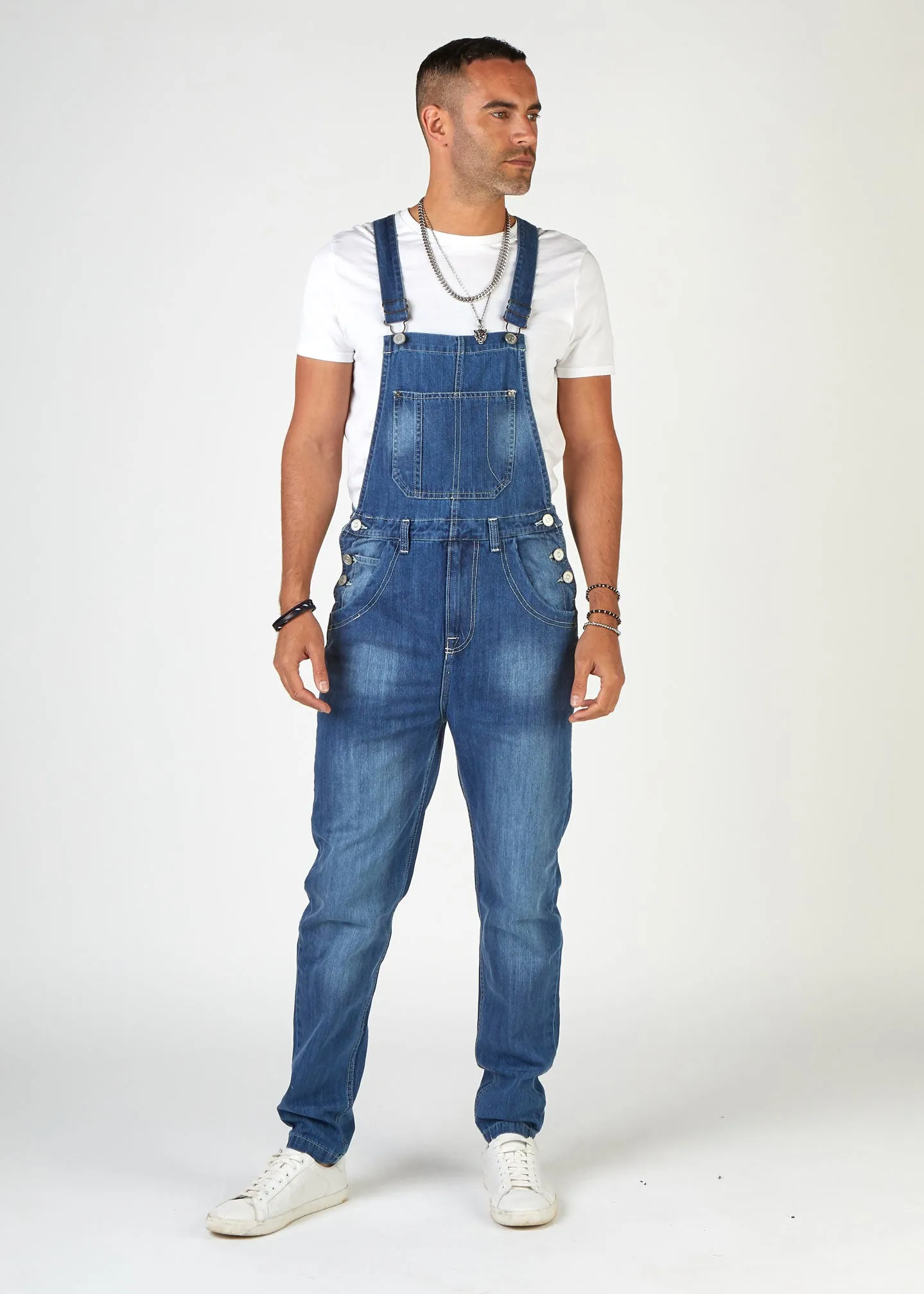 Z_BERTIE Mens Relaxed Fit Dungarees Midwash