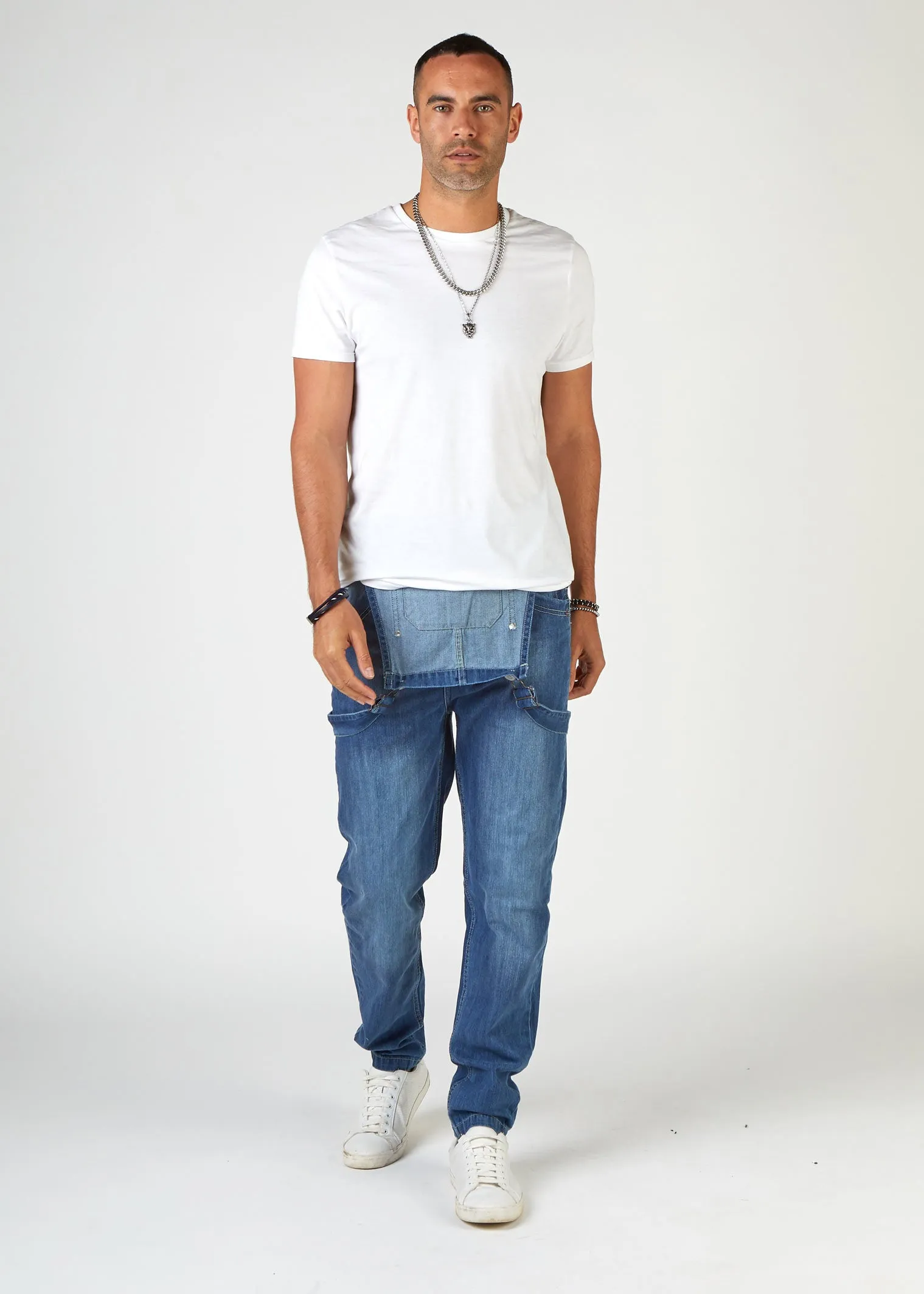 Z_BERTIE Mens Relaxed Fit Dungarees Midwash